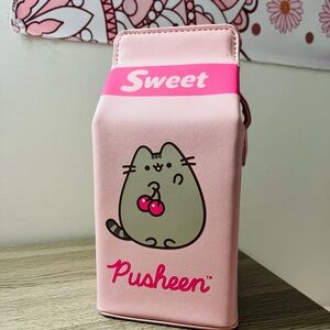 Pusheen Pink Fruit Juice Carton Crossbody Bag Kids Youth Purse Crossbody